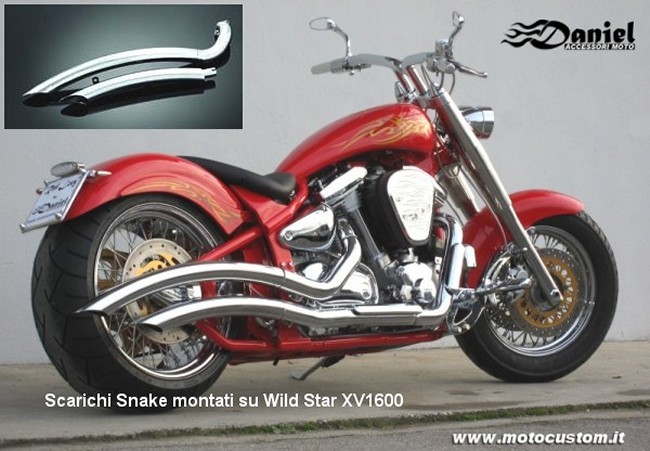 Scarico Snake cod 652 300, Daniel accessori moto