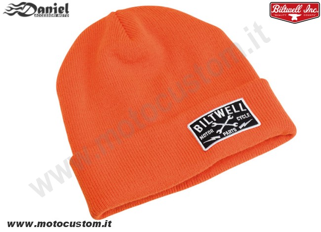 Cappello Biltwell Patch arancione cod 1794, Daniel accessori moto