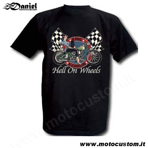 T-shirt Hell On Whells , Daniel accessori moto