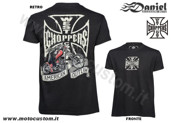 T shirt WCC Chopper Dog Tee Black , Daniel accessori moto
