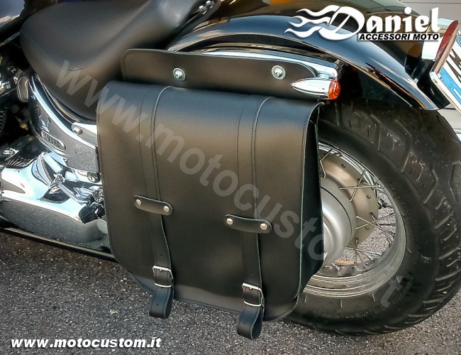 Mono borsa moto cuoio 30 litri - Daniel accessori moto