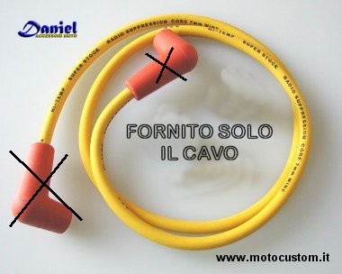 cavo candele giallo cod 20, Daniel accessori moto