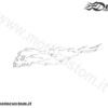 adesivo 3D Teschio e Fiamme cod 51 39852, Daniel accessori moto