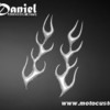 adesivo 3D FlameP cod 51 31131, Daniel accessori moto