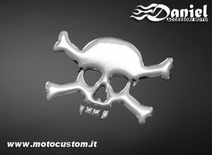 adesivo 3D Teschio cod 51 46131, Daniel accessori moto