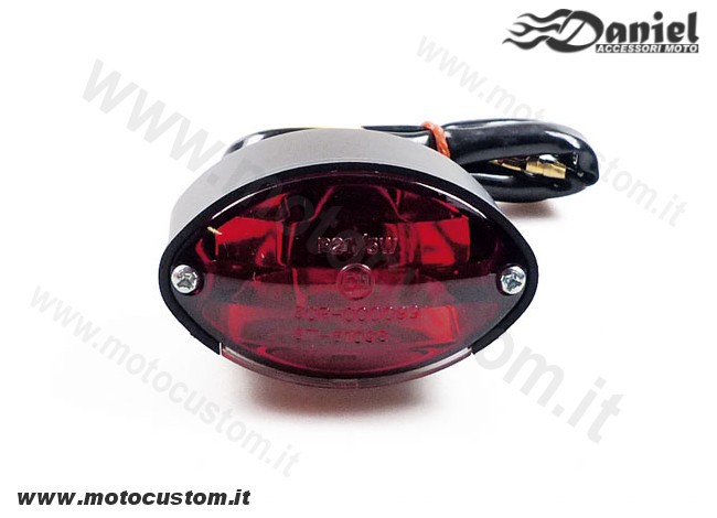 Faretto moto Mini Cateye nero cod 1912, Daniel accessori moto