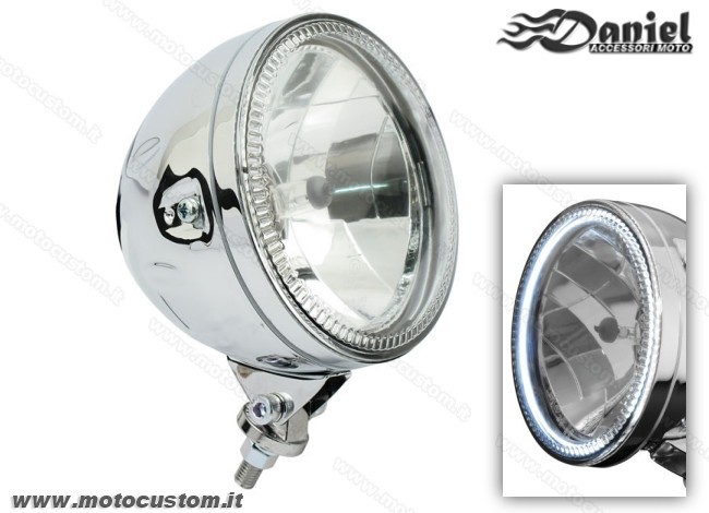 Faro Led Ring cromato cod 1975, Daniel accessori moto