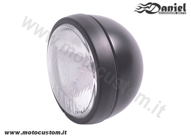 Faro supplementare moto custom nero - Daniel accessori moto