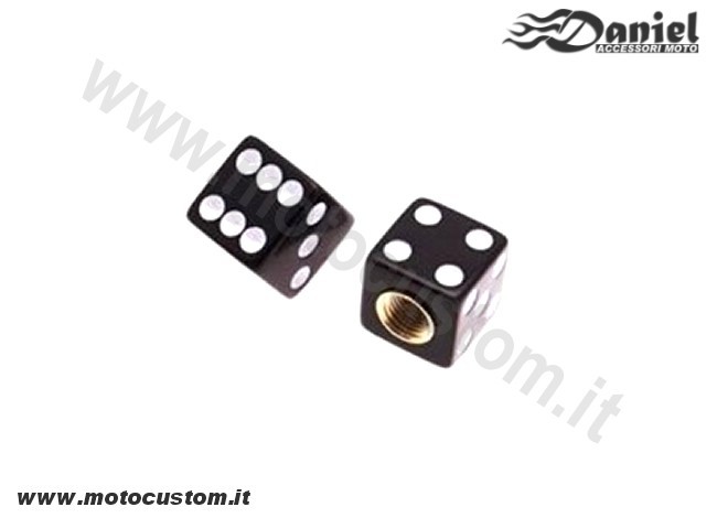 Copri valvole Dadi Neri cod 1800, Daniel accessori moto