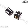 Copri valvole Dadi Neri cod 1800, Daniel accessori moto