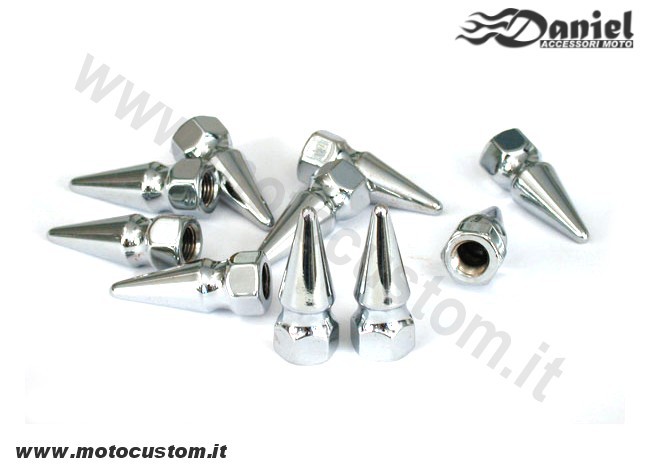 Dado Punta cromato M6 cod 1818, Daniel accessori moto