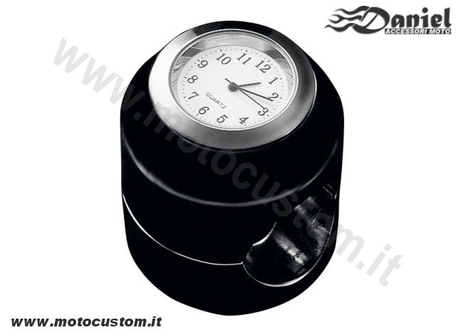 Orologio manubrio Dull Black cod 1859, Daniel accessori moto