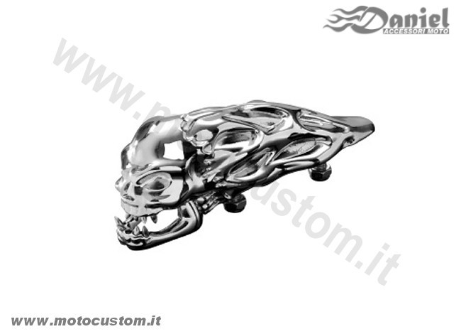 ornamento Teschio Flame cod 02 095, Daniel accessori moto
