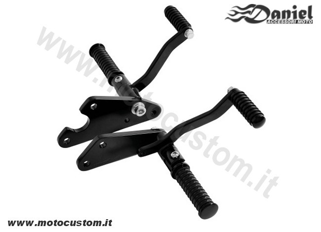 Avanzamento comandi neri Sportster cod 497 3004BK, Daniel accessori moto