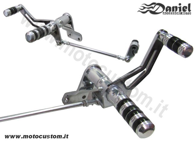 Comandi avanzati Sportster 2014 ABS cromo TUV cod 1836, Daniel accessori moto