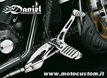 Pedane avanzate Tech Midnight Star XVS1300 cod 1383, Daniel accessori moto