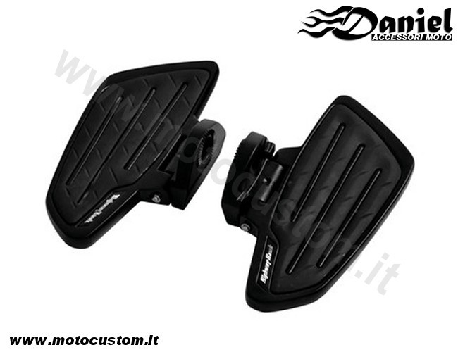 pedane larghe nere posteriori Kawasaki VN cod 734 700B, Daniel accessori moto