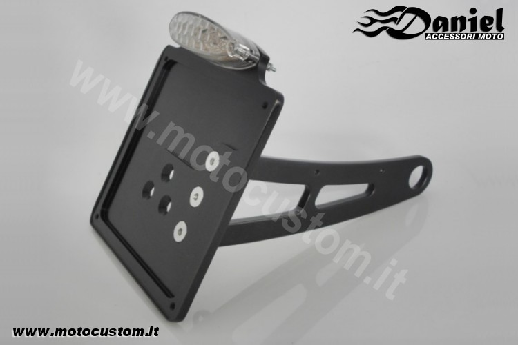 Portatarga laterale alluminio cod 610HN, Daniel accessori moto