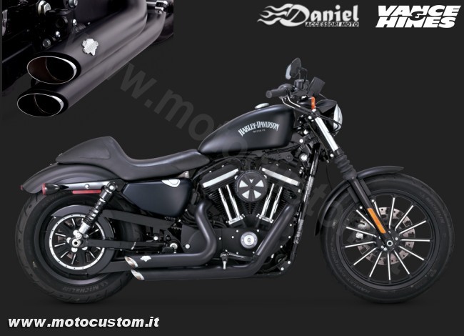 Scarichi Vance Hines Shortshots neri Sportster cod 1804, Daniel accessori moto