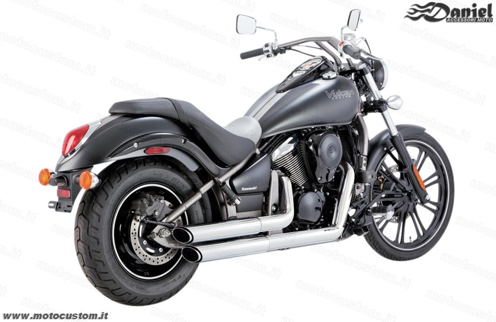 Scarichi Vance Hines Twin Slash Cromo VN900 cod 2075, Daniel accessori moto