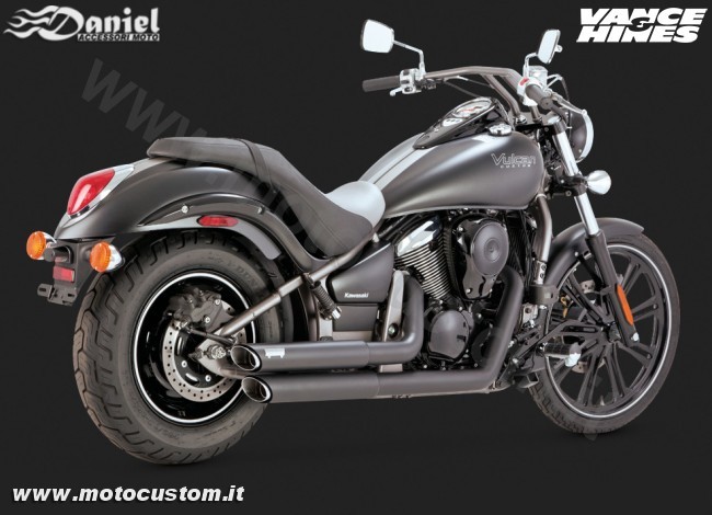Scarichi Vance Hines Twin Slash Neri VN900 cod 1803, Daniel accessori moto