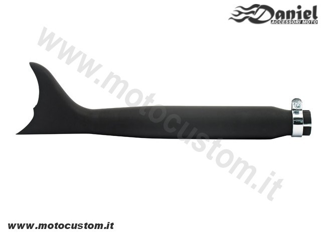 Terminale Fishtail New Black cod 1780, Daniel accessori moto
