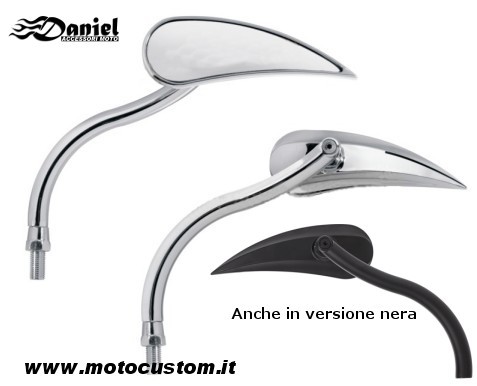 Specchio moto custom Raptor , Daniel accessori moto