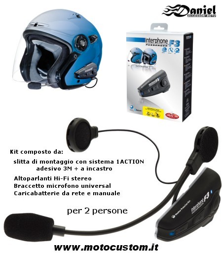 Interfono Cellular Line cod F3, Daniel accessori moto