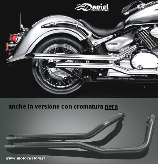 Fat pipes neri cod 653 805, Daniel accessori moto