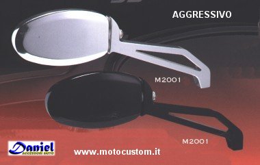 Specchio Aggressivo cod M2001C, Daniel accessori moto