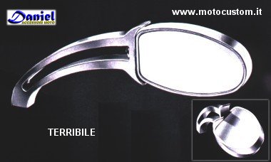 Specchio Terribile nero cod M2000N, Daniel accessori moto
